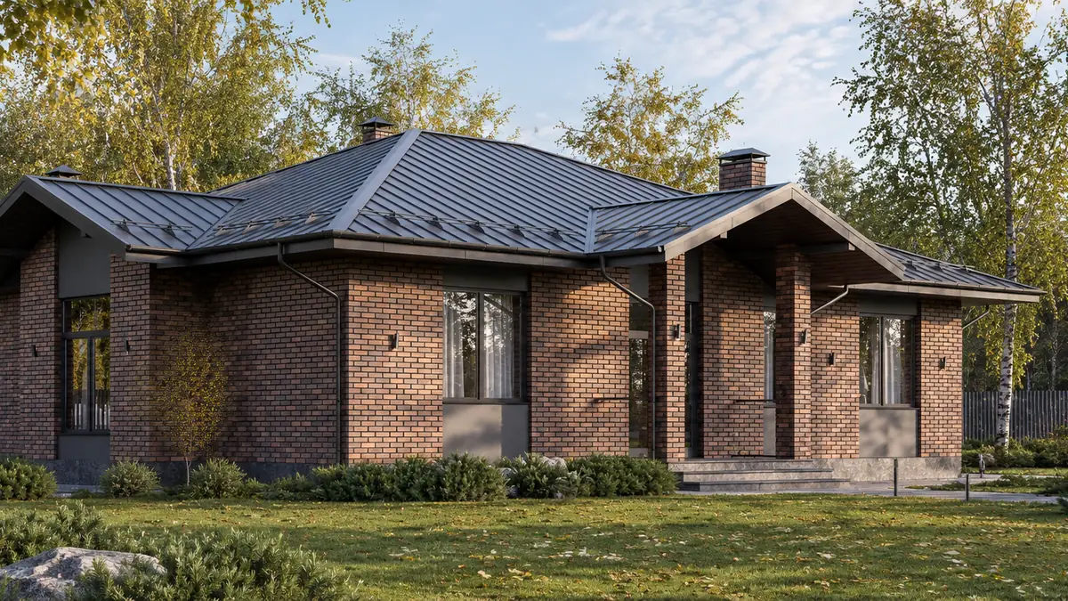 Сиена 155, фасад «Терракотовый фасад» — крыло спален