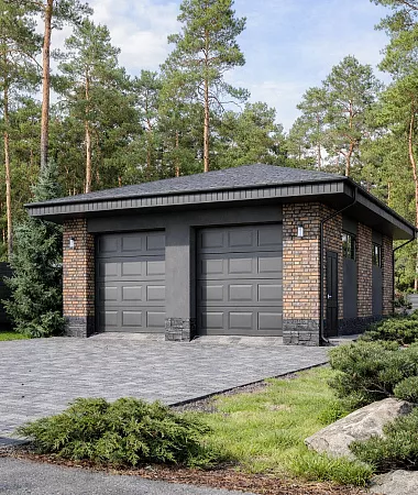 Квики, гараж из газоблока, 90 м2