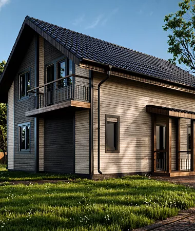 Анис, каркасный дом, 108 м2