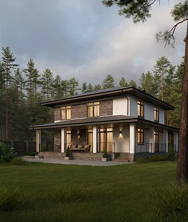 Паскаль, дом из газоблока, 276 м2