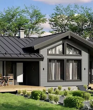 Красота, дом из газоблока, 123 м2