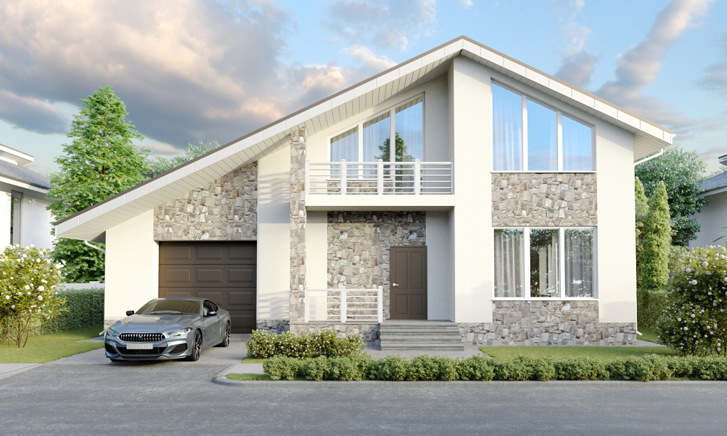 Дом с мансардой