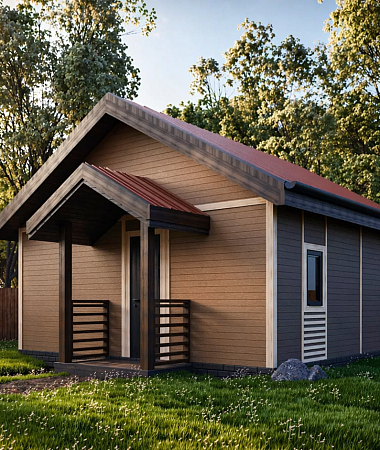 Бархат, каркасный дом, 31 м2