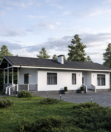 Элегия, дом из газоблока, 132 м2