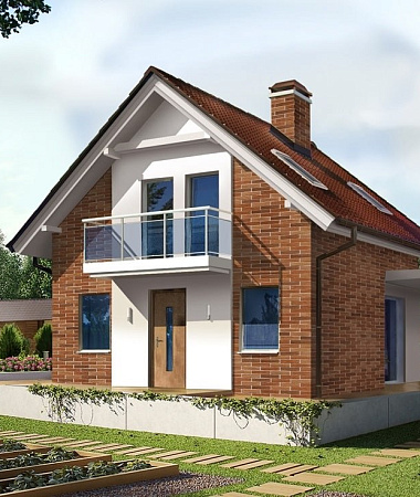 Акварель, дом из газоблока, 107 м2