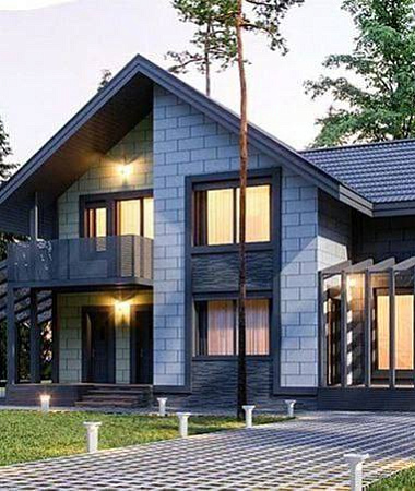 Милена, дом из газоблока, 220 м2