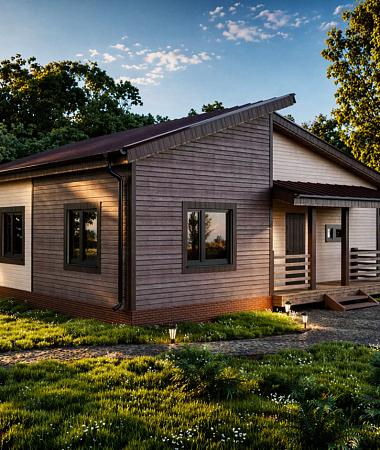 Макар, каркасный дом, 91 м2