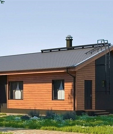 Дьяман, каркасный дом, 100 м2