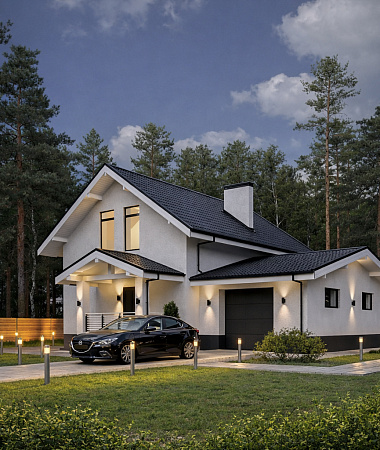 Снежный, дом из газоблока, 236 м2