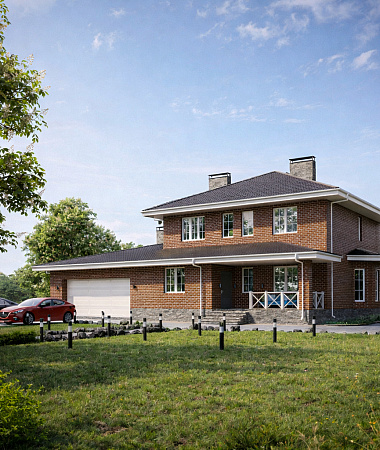 Капелла, дом из газоблока, 285 м2