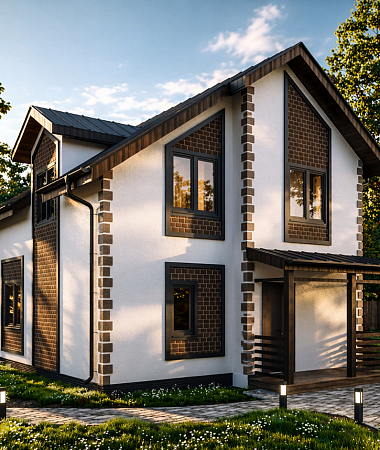 Шалфей, каркасный дом, 115 м2