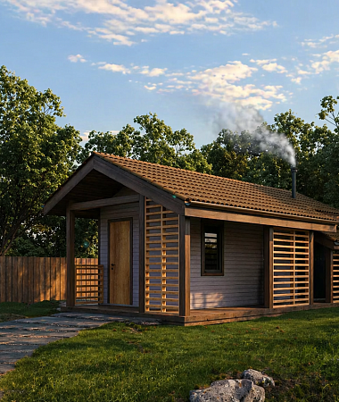 Пион, каркасный дом, 17 м2