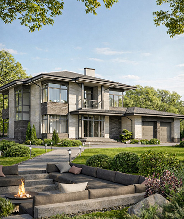 Монарх, дом из газоблока, 334 м2