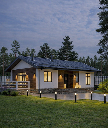 Дружный, дом из керамоблока, 128 м2