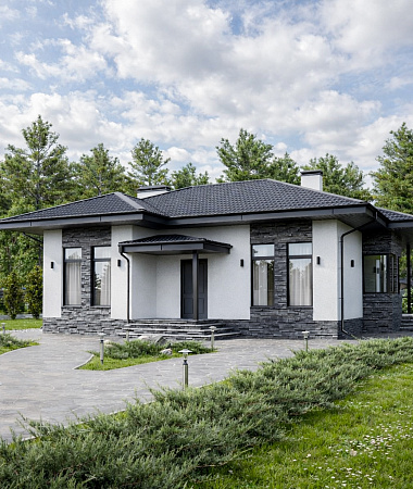 Ренессанс, дом из газоблока, 104 м2