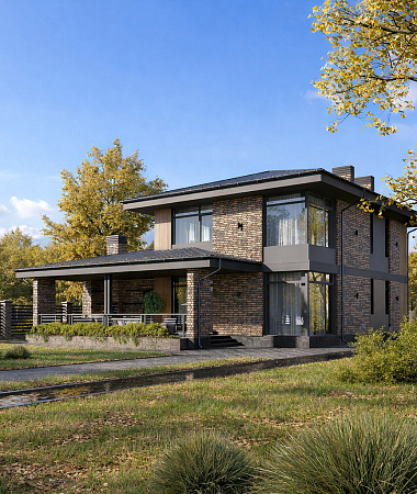 Тоскана, дом из газоблока, 235 м2