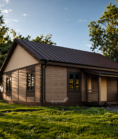 Тополь, каркасный дом, 71 м2