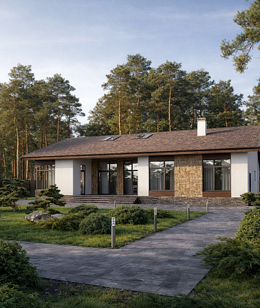 Эверли, дом из газоблока, 189 м2