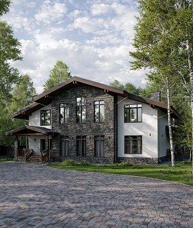 Эверест, дом из газоблока, 331 м2