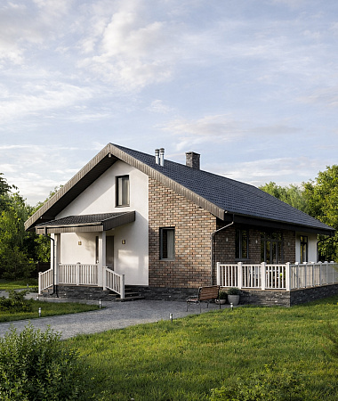 Шанталь, дом из газоблока, 117 м2