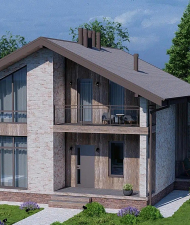 Победитель, дом из газоблока, 224 м2