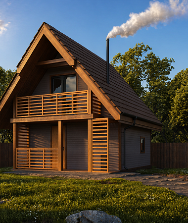 Ирис, каркасный дом, 44 м2