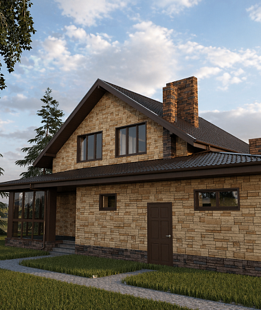 Янтарь, дом из газоблока, 179 м2