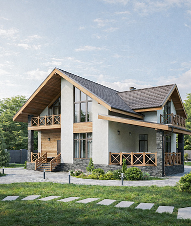 Енисей, дом из газоблока, 186 м2