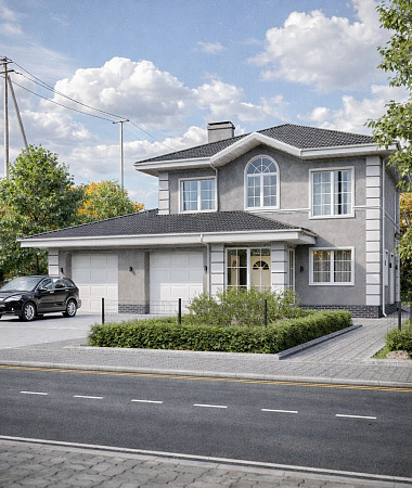 Омега, дом из газоблока, 233 м2