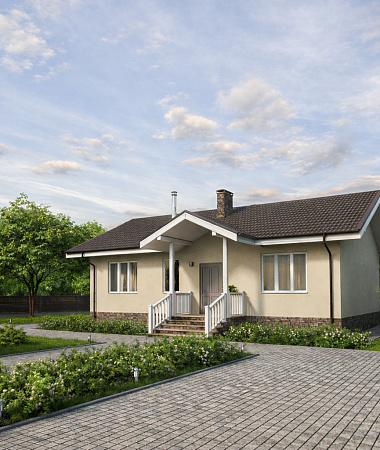 Иволга, дом из газоблока, 82 м2