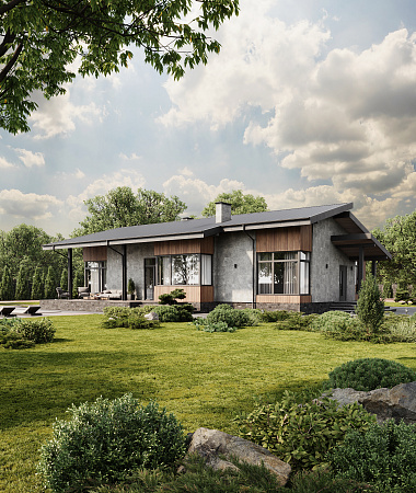 Индиана, дом из газоблока, 170 м2