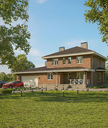 Капелла, дом из газоблока, 285 м2