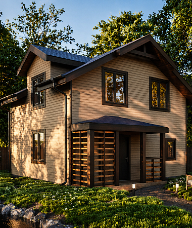 Таганай, каркасный дом, 72 м2