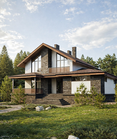 Симфония, дом из газоблока, 355 м2