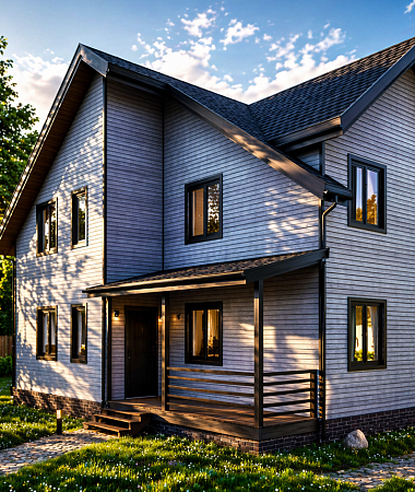 Олива, каркасный дом, 142 м2